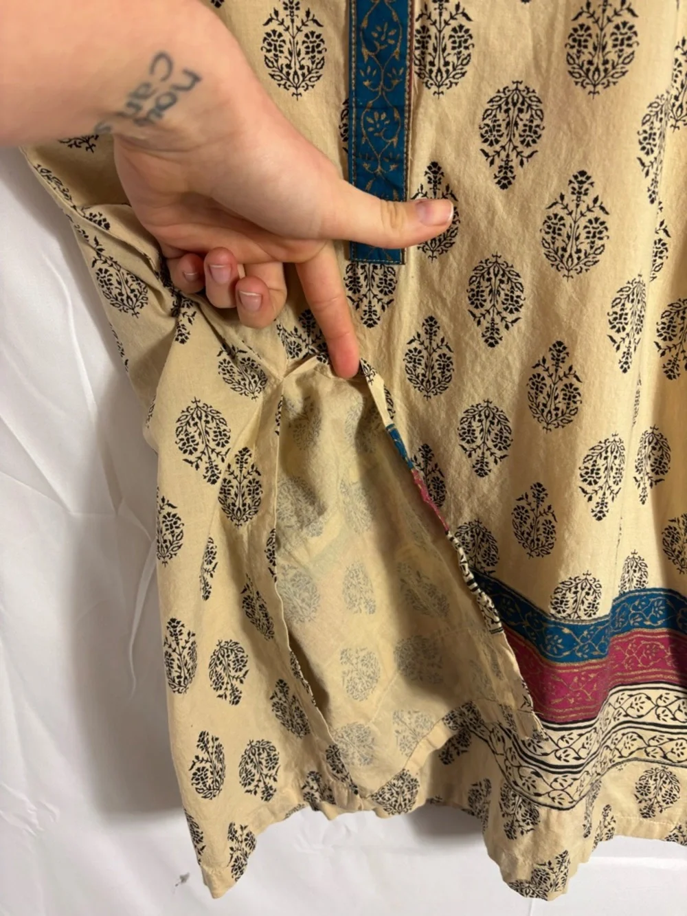 Tan Short Sleeve Women’s Boho Tunic Hippie Blouse Size XXL - Picture 5 of 14